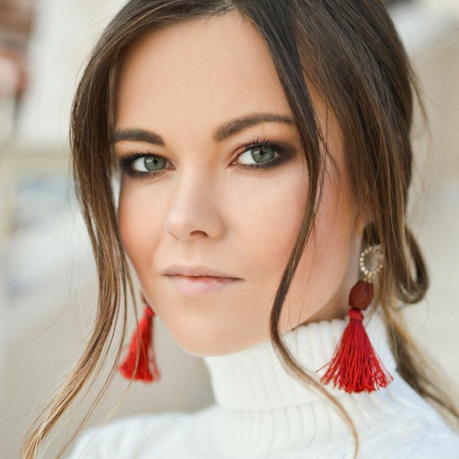 Red tassel earrings
