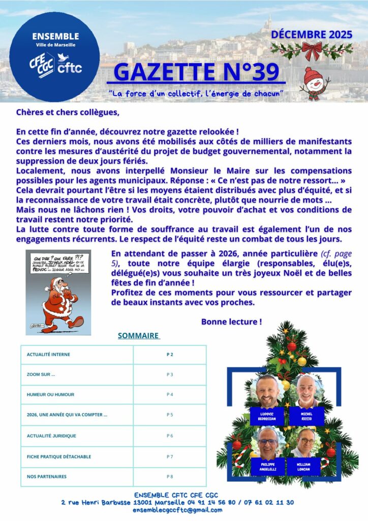 CFE-CGC_CFTC_Gazette39Décembre2025 Page 1