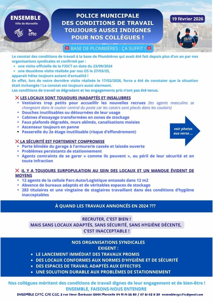 Tract Plombières PM 19 février 2026 page 1